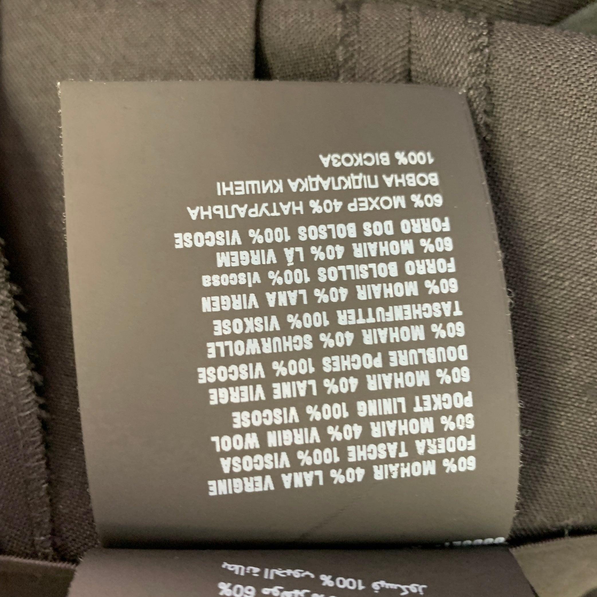 PRADA Taille 2 Jupe longue plissée en laine mohair noire en vente 2