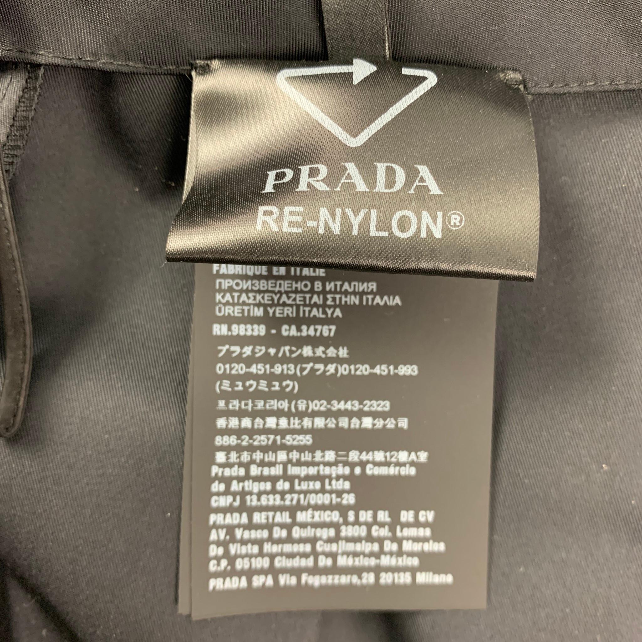 PRADA Size 2 Black Polyamide Pleated Re-Nylon Mini Skirt 3