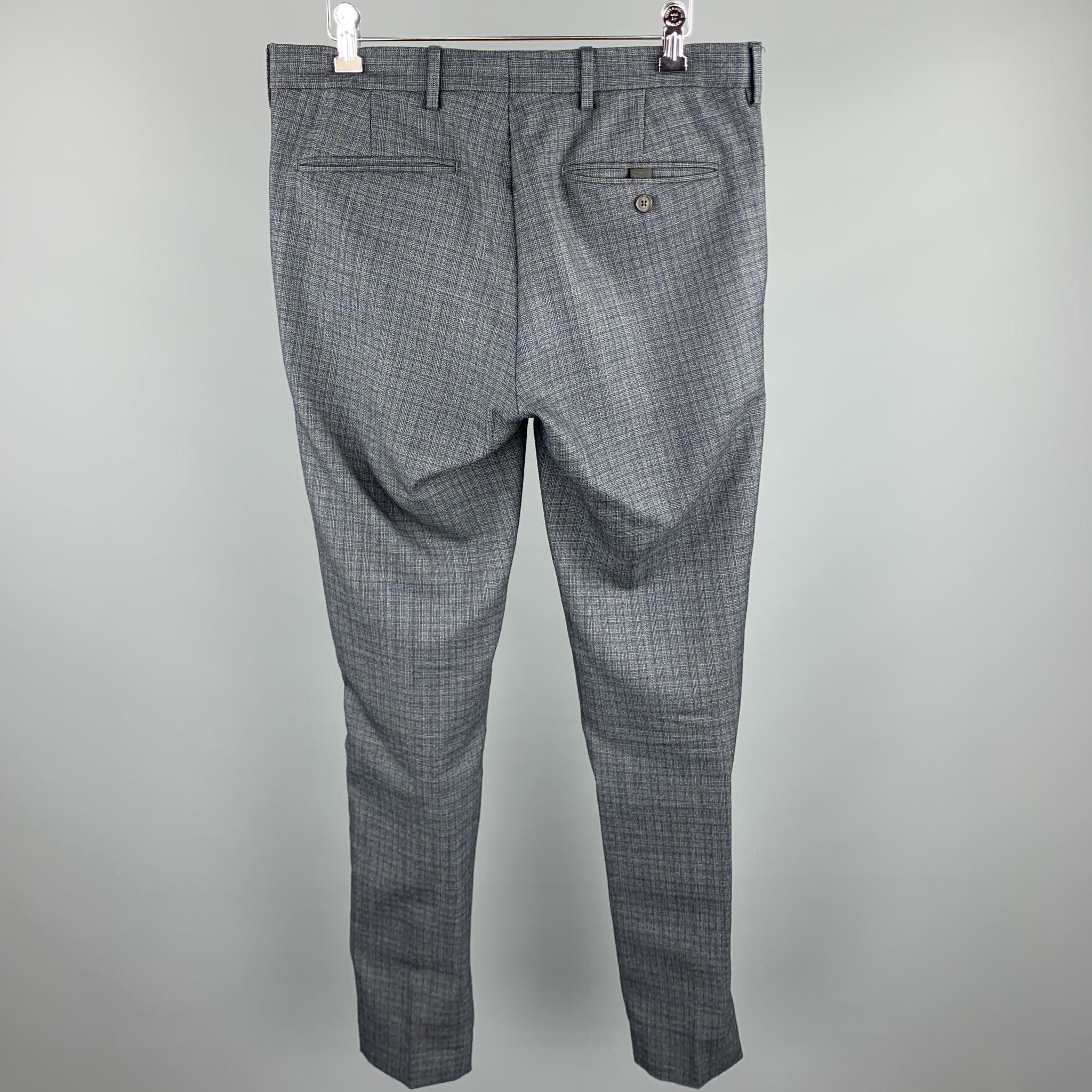 Men's PRADA Size 30 Gray Wool Button Fly Dress Pants