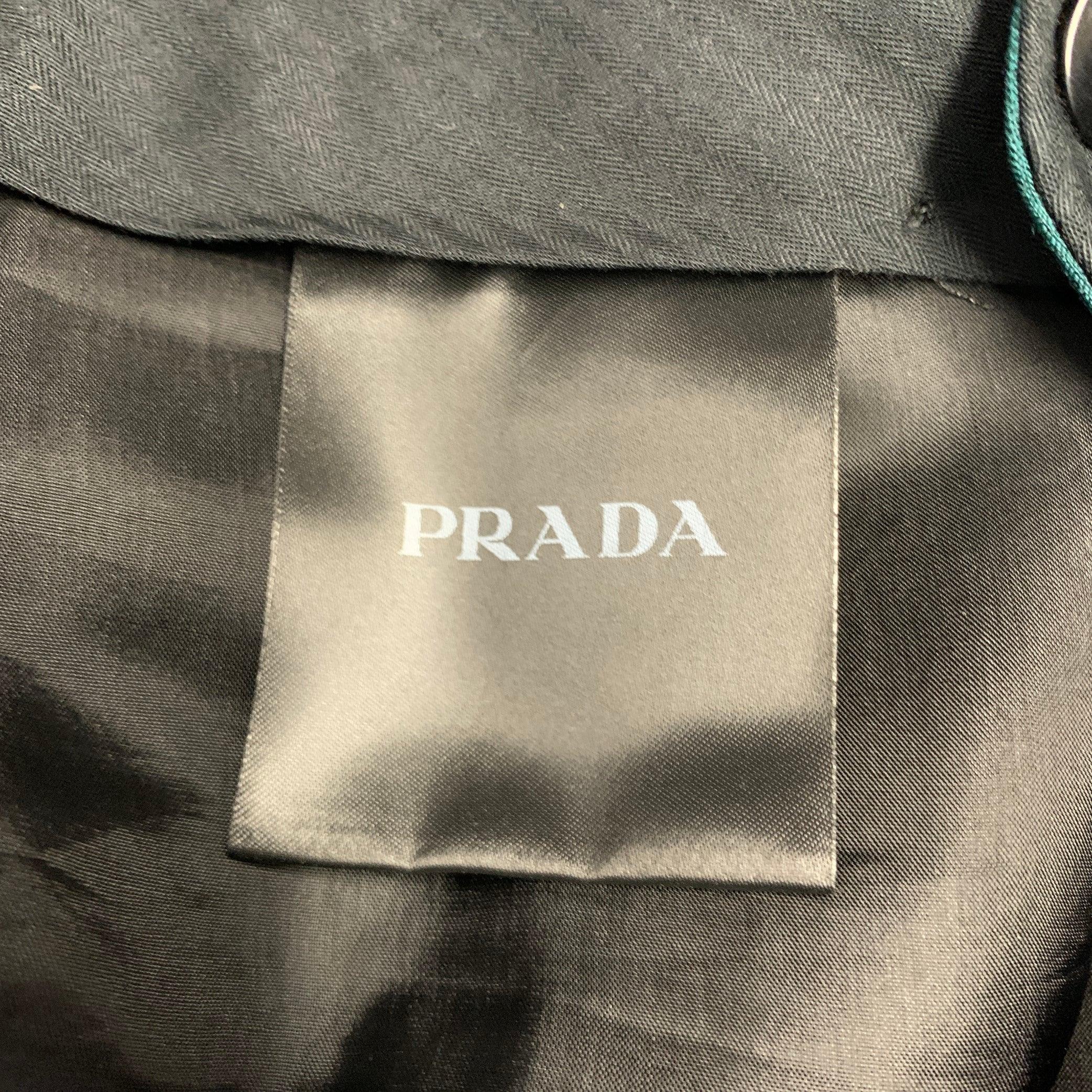 PRADA Size 30 Green Wool Mohair Button Fly Dress Pants 1