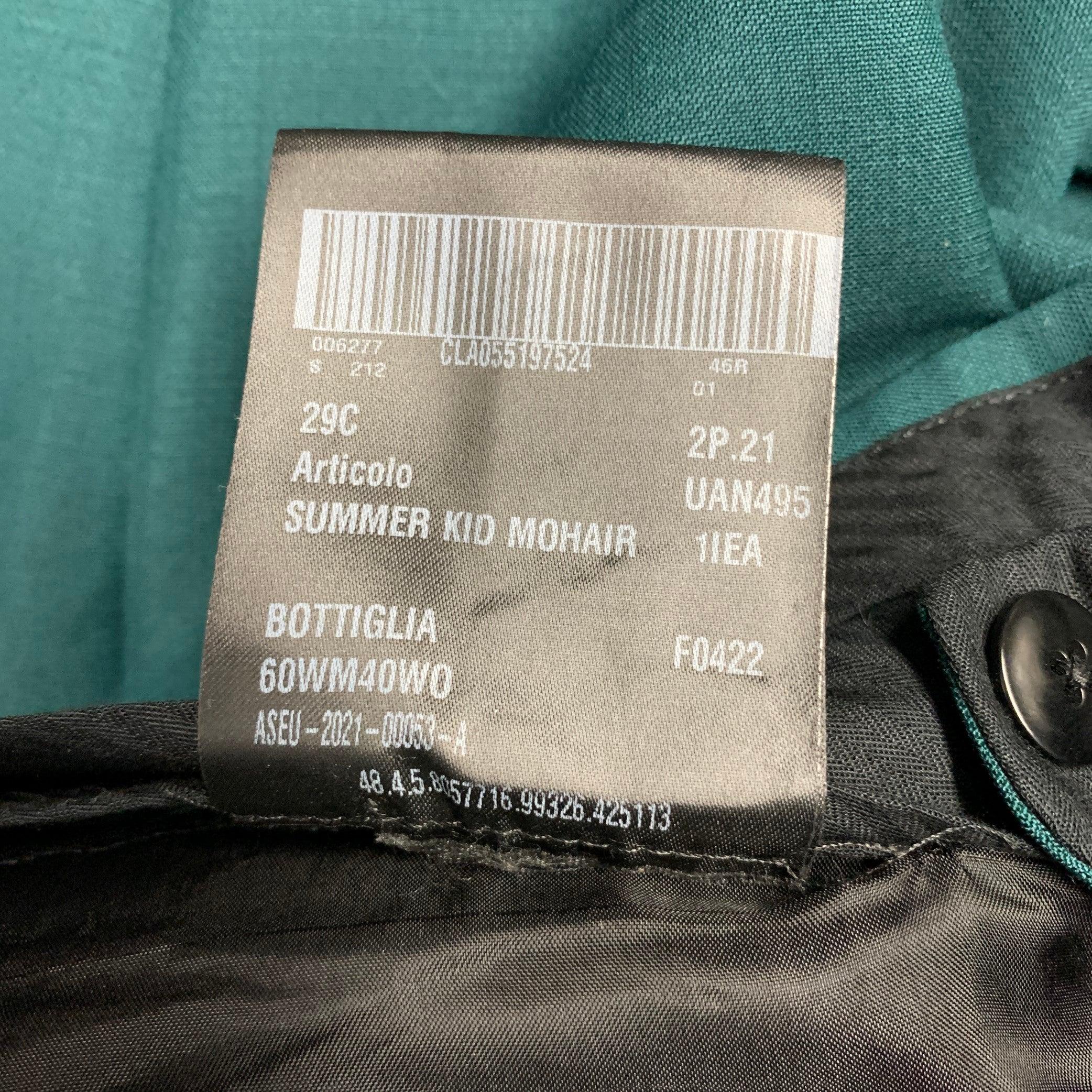 PRADA Size 30 Green Wool Mohair Button Fly Dress Pants 2