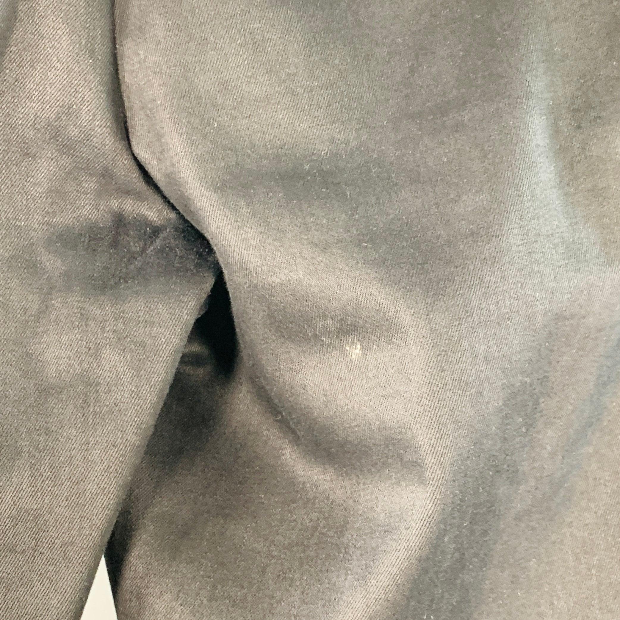 Noir PRADA Taille 31 Pantalon décontracté en coton sergé noir en vente