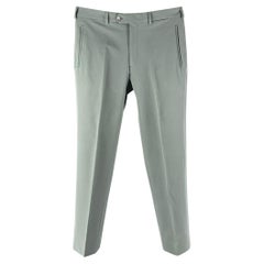 PRADA Size 32 Grey Polyester Blend Flat Front Dress Pants