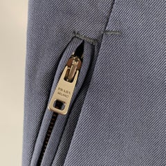 PRADA Taglia 32 Pantaloni in Lana Vergine Marina