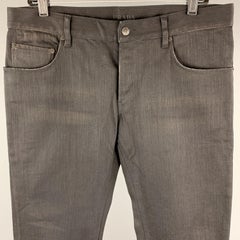 PRADA Size 33 Black Denim Button Fly Jeans