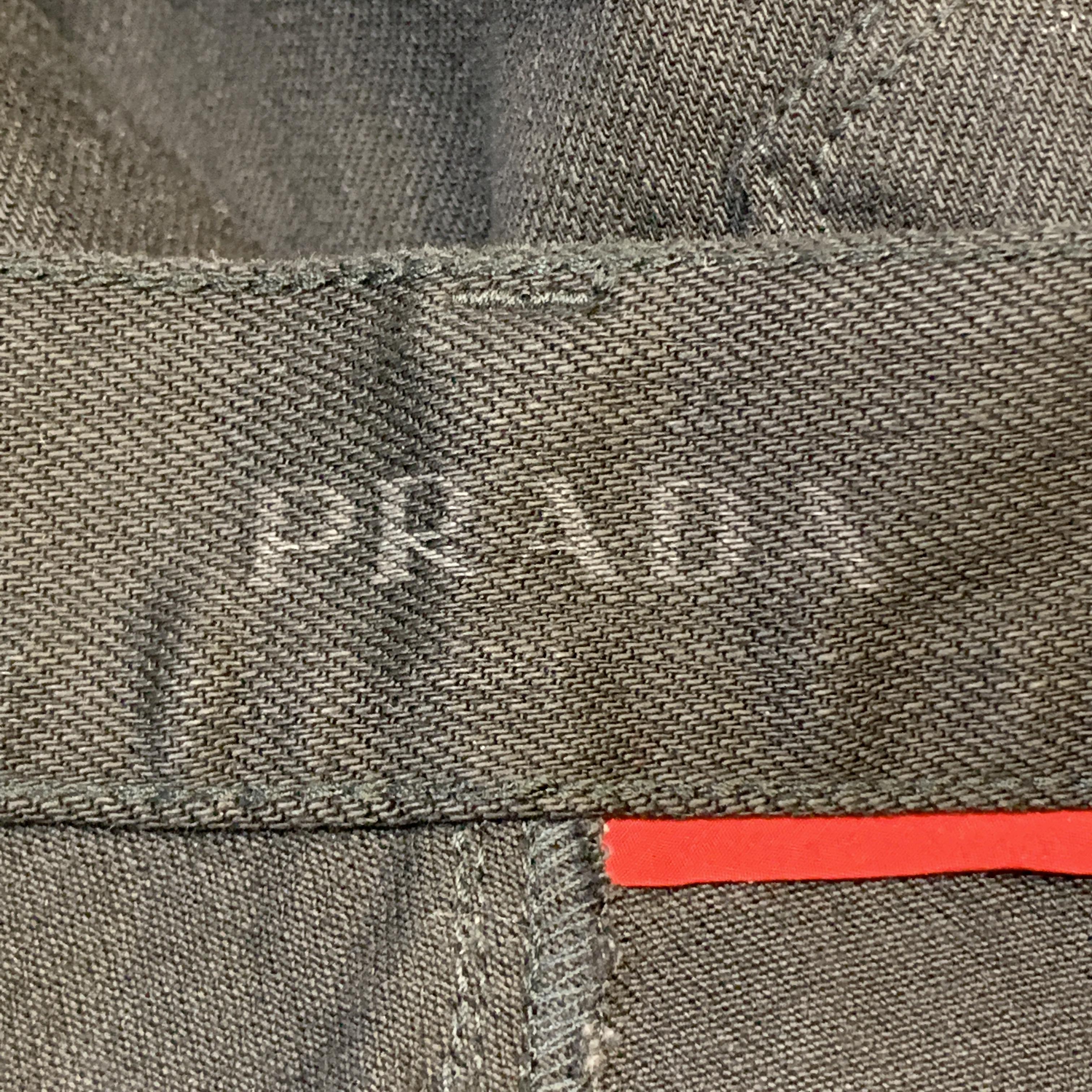PRADA Size 33 Black Denim Button Fly Jeans 2