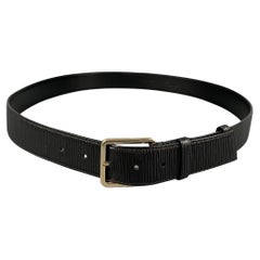 PRADA Size 33 Black Leather Belt