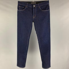 PRADA Size 33 Blue Cotton Slim Jeans