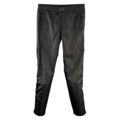 PRADA Size 34 Black Nylon Elastic Waistband Casual Pants