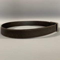 Ceinture PRADA en cuir marron foncé, taille 34