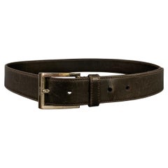 Ceinture PRADA en cuir marron foncé, taille 34