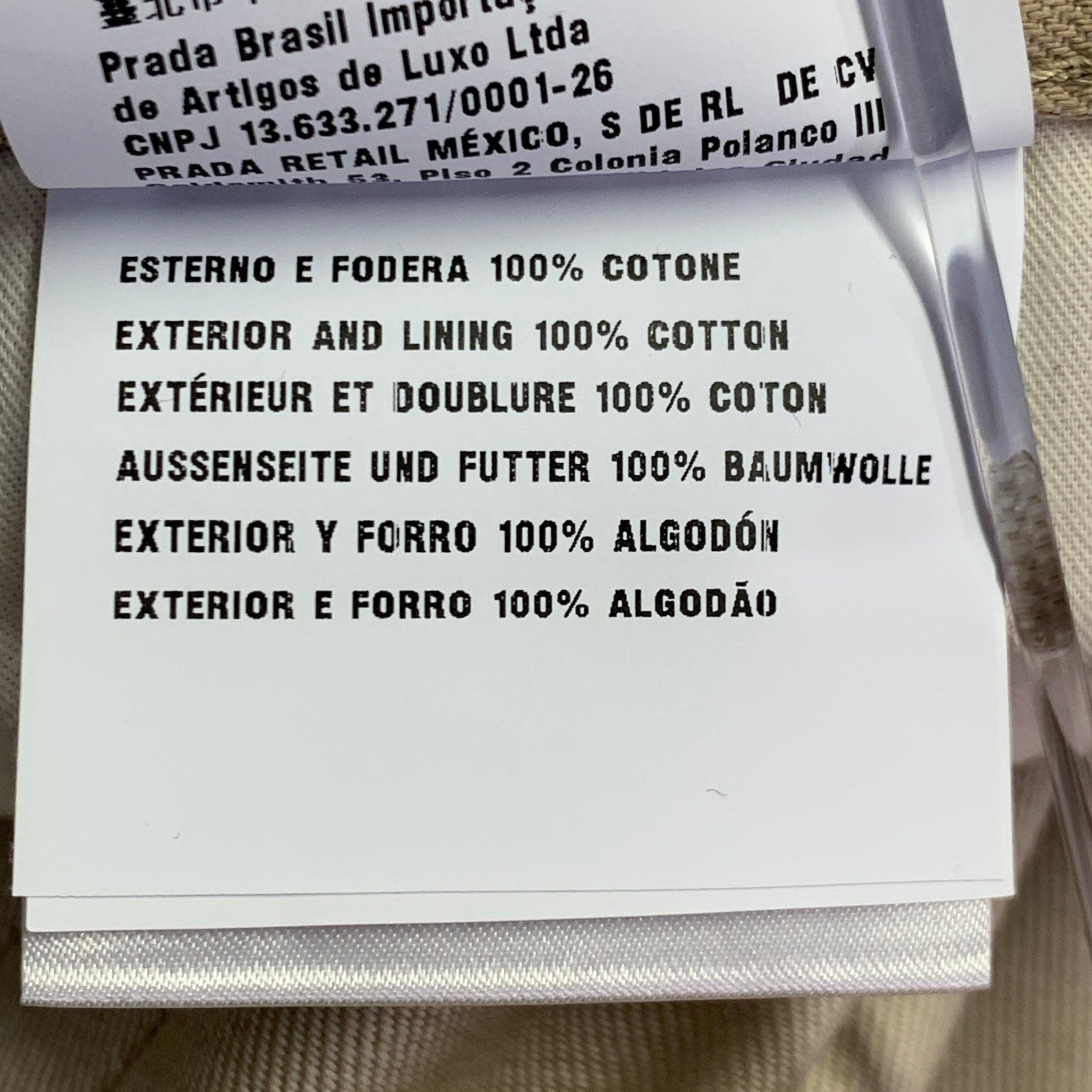 PRADA Taglia 34 Jeans in Twill di Cotone Khaki dal taglio classico con bottoni e moschettoni in vendita 6