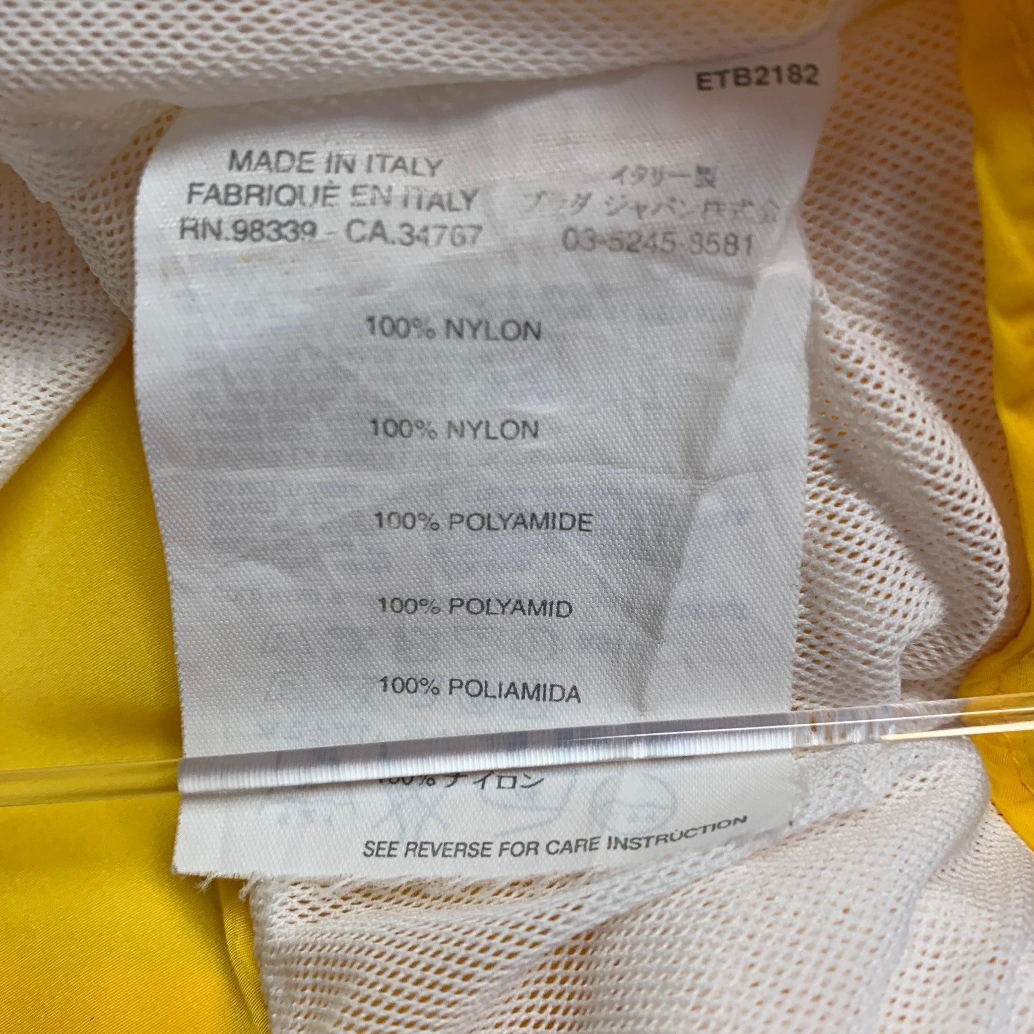 PRADA Taglia 34 Giallo Nylon Fronte Piatto Mesh Foderato Zip Fly Costume da Bagno in vendita 1