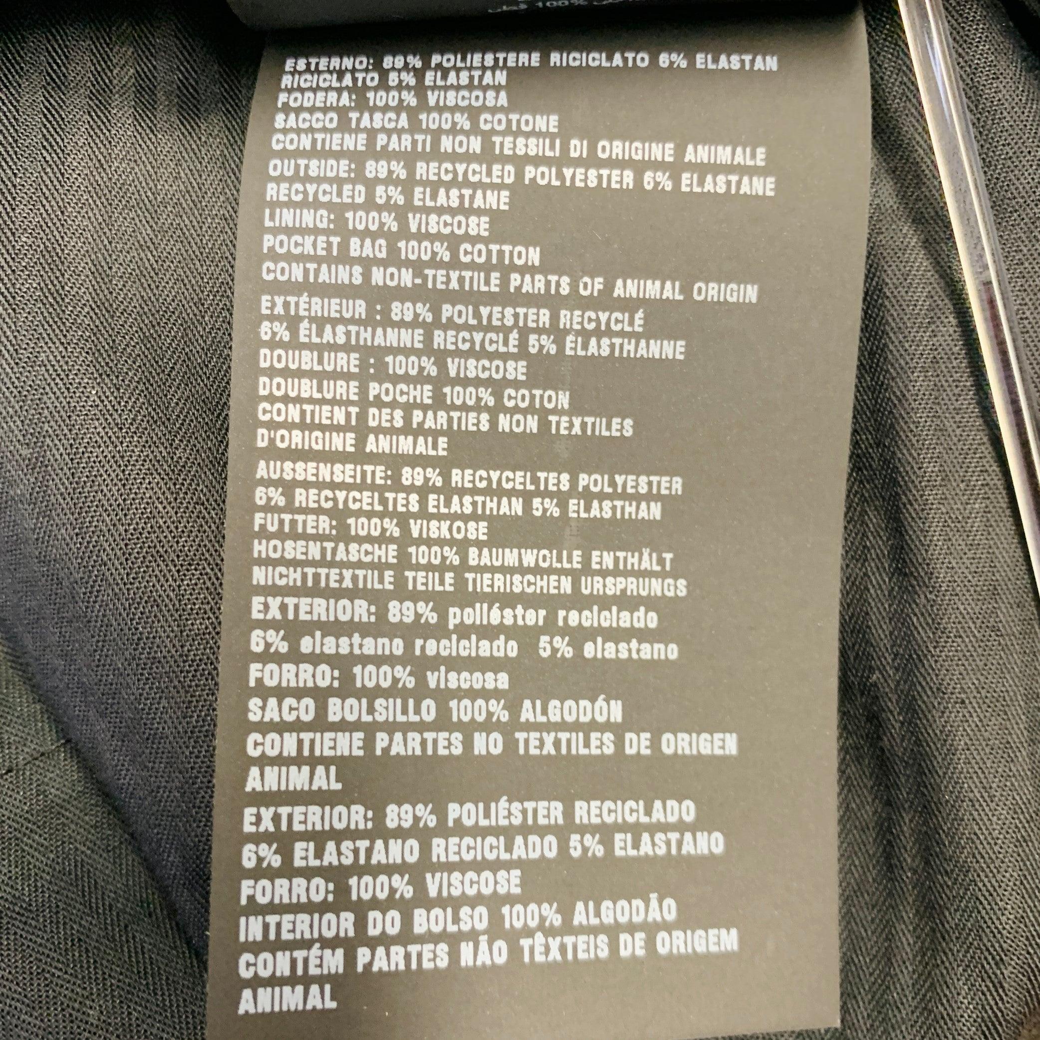 PRADA - Taglia 36 - Pantaloni da sera neri in poliestere con chiusura a bottone in vendita 1