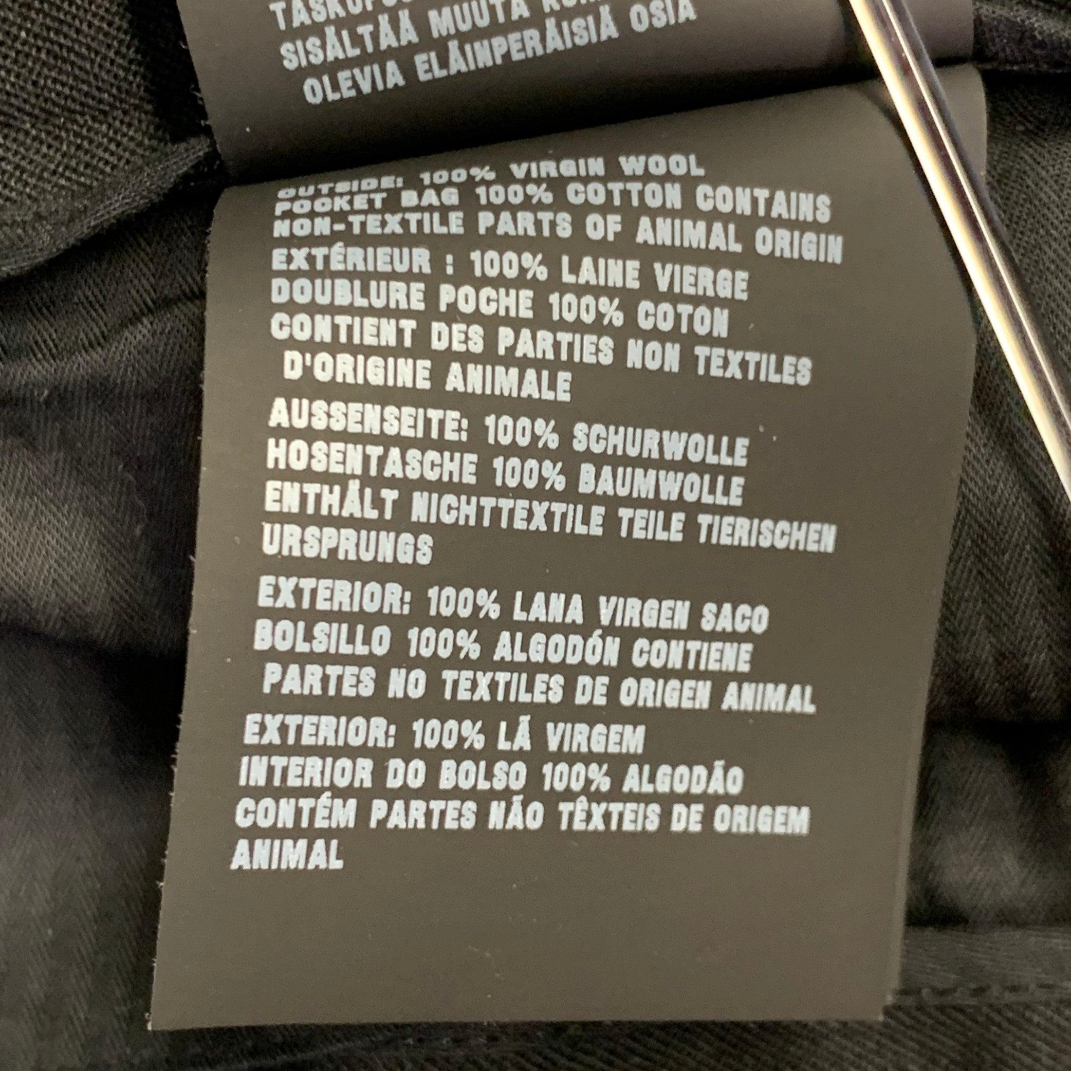 PRADA - Taglia 36 - pantaloni neri in lana vergine con zip e zip Fly in vendita 4