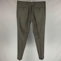 PRADA Size 36 Dark Gray Wool / Mohair Zip Fly Dress Pants