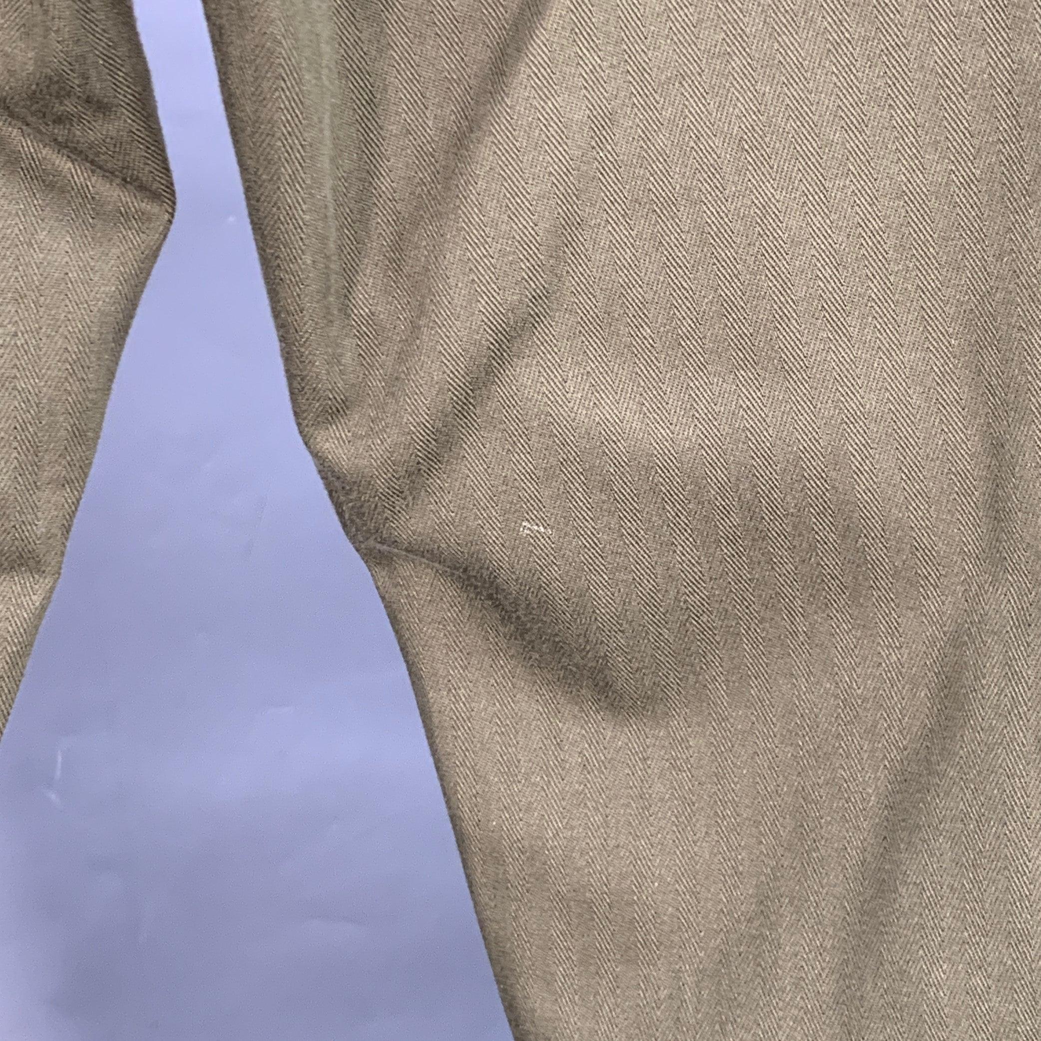 PRADA Taille 36 Vert Olive Coton fuselé Poignets élastiques Fermeture éclair Pantalon décontracté Bon état - En vente à San Francisco, CA