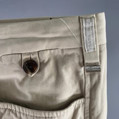 PRADA Taille 36 Pantalon décontracté en coton kaki avec fermeture éclair