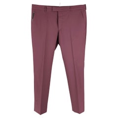 PRADA Size 36 Purple Solid Wool Mohair Zip Fly Dress Pants