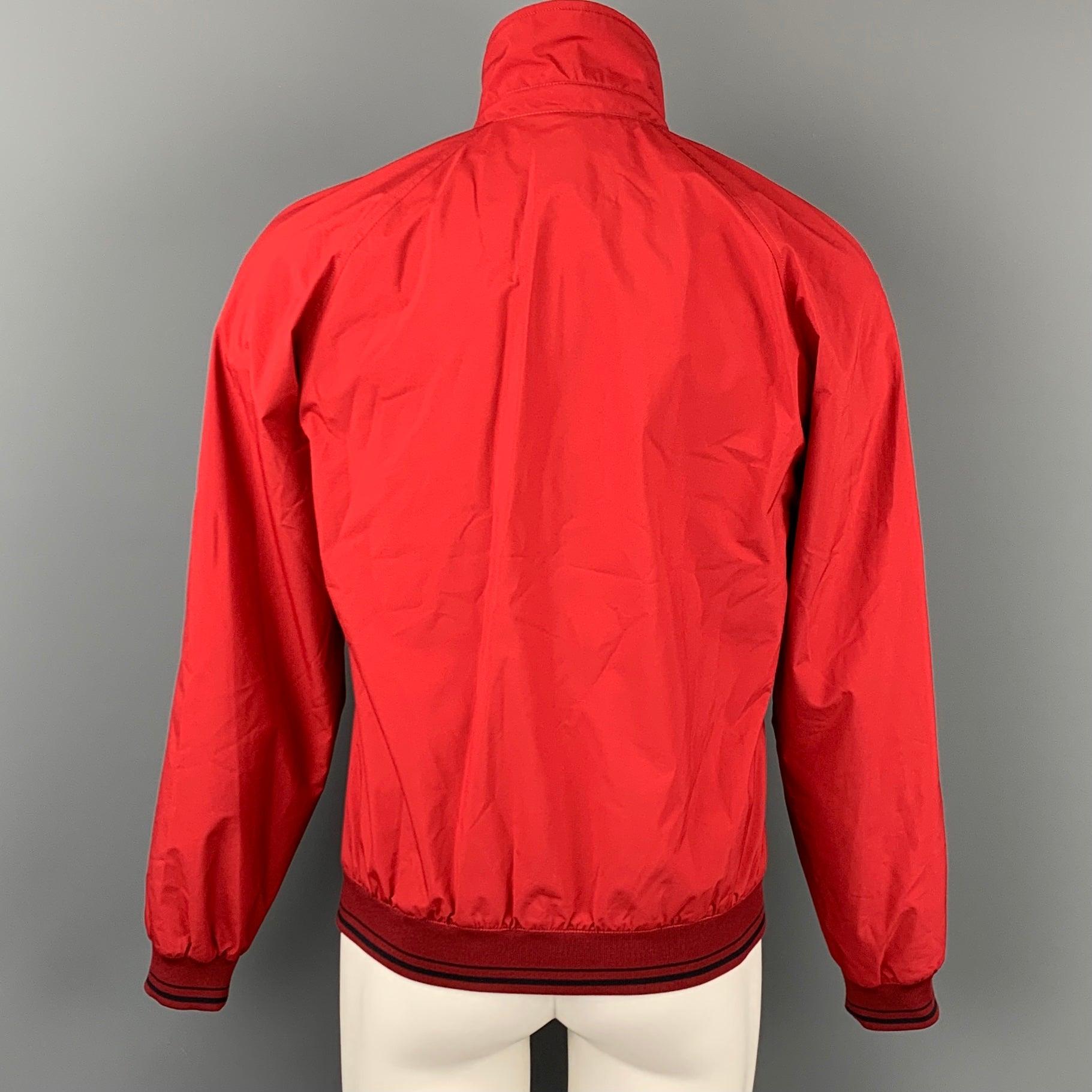 PRADA Size 36 Red Polyester Windbreaker Jacket In Good Condition In San Francisco, CA