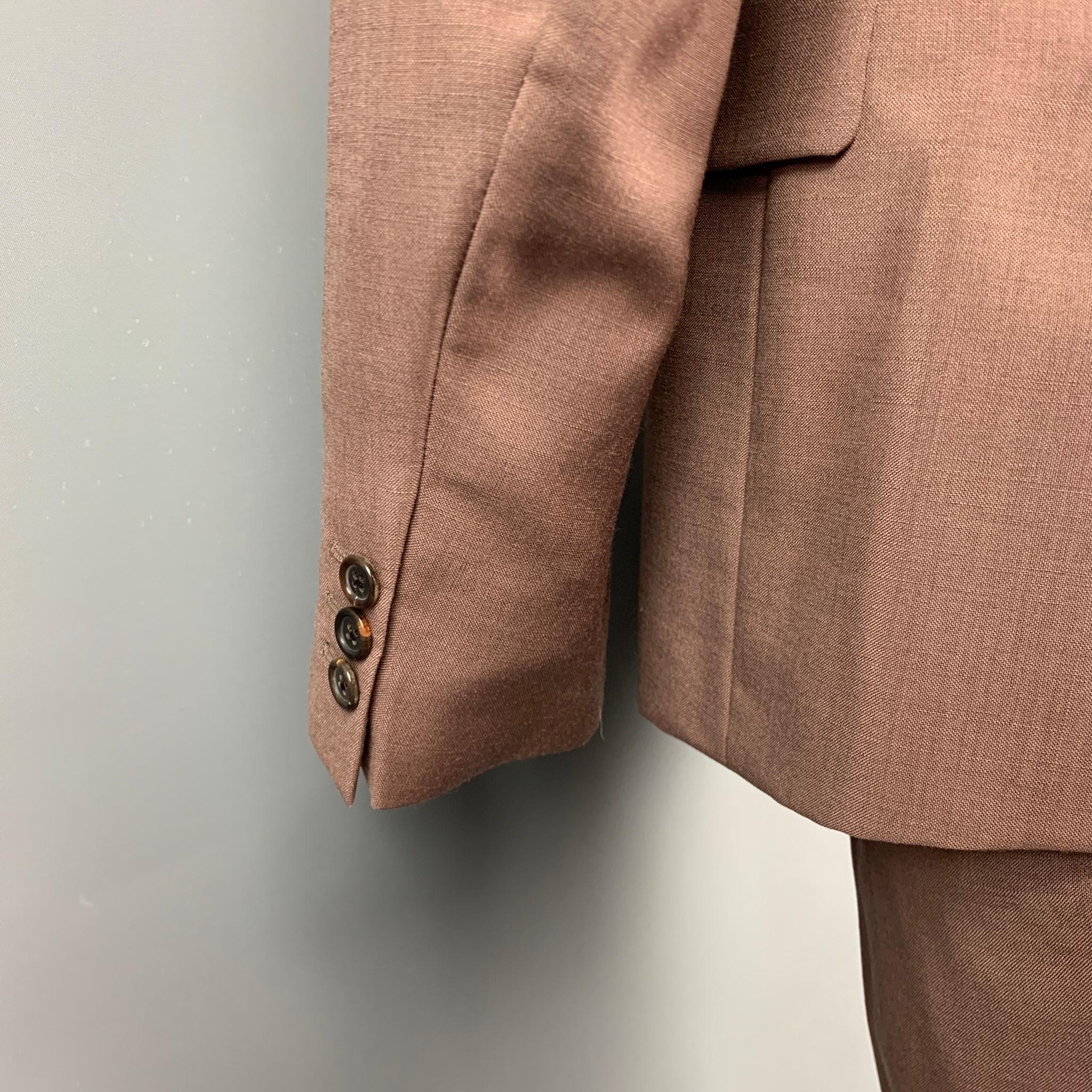 PRADA Size 38 Brown Mohair / Wool Notch Lapel Suit In Good Condition In San Francisco, CA