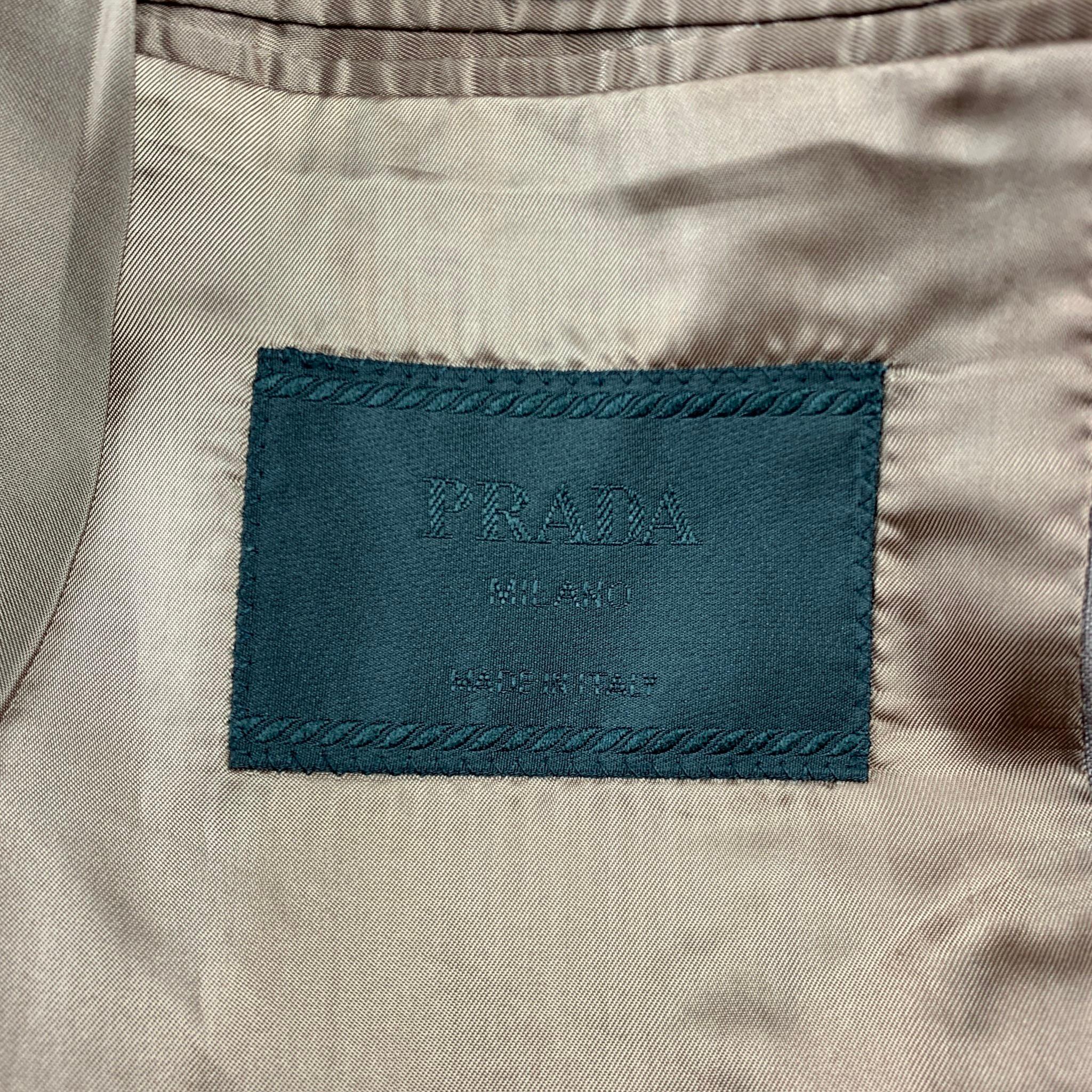 PRADA Size 38 Brown Mohair / Wool Notch Lapel Suit 3
