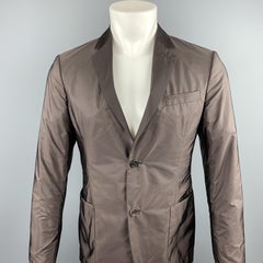 PRADA Größe 38 Brauner Polyester Sportmantel mit Revers