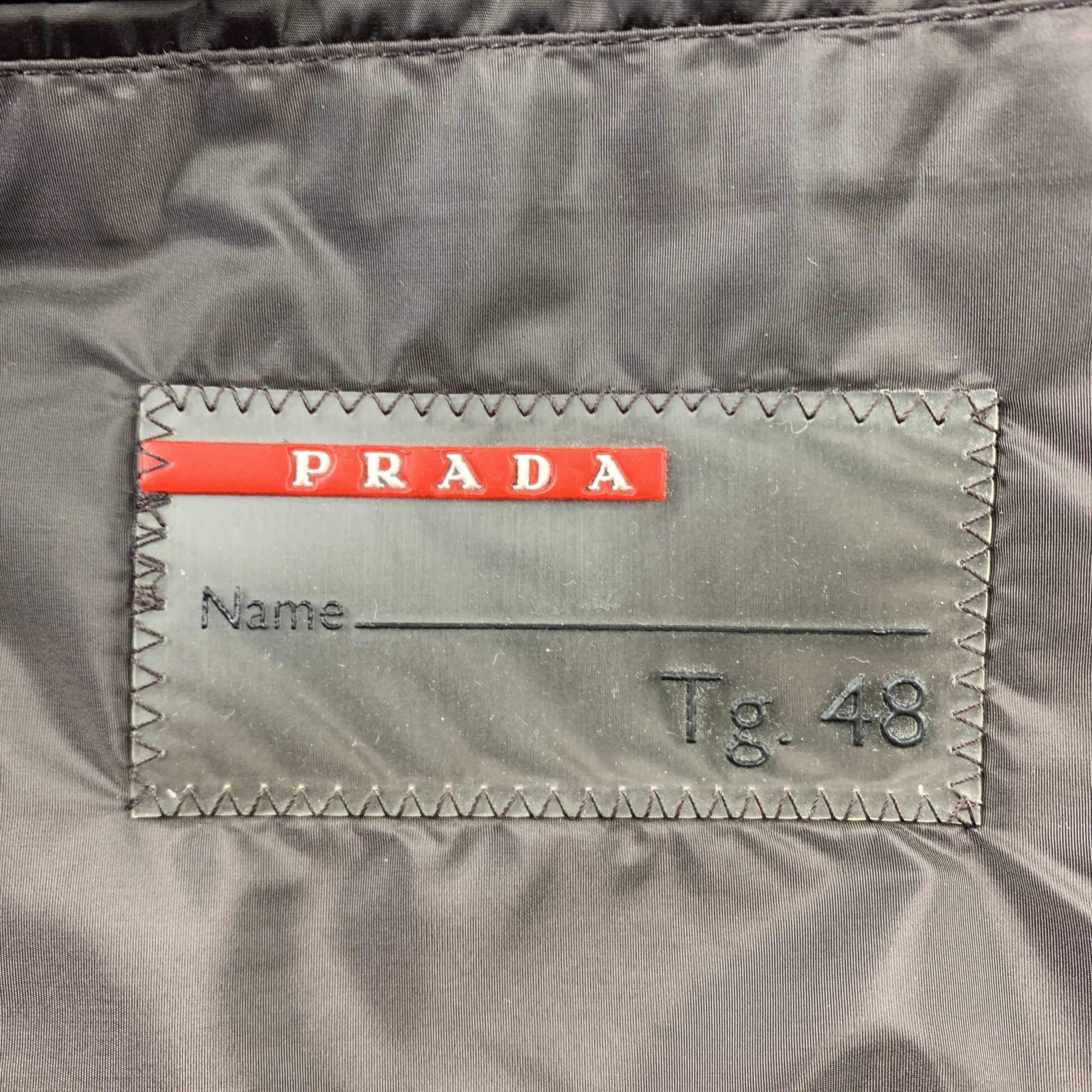 PRADA Size 38 Brown Polyester Notch Lapel Sport Coat 2