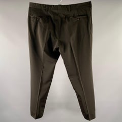 PRADA Size 38 Brown Wool Button Fly Dress Pants