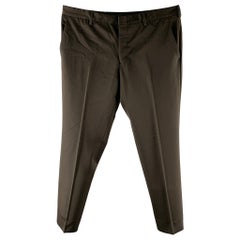 PRADA Size 38 Brown Wool Button Fly Dress Pants