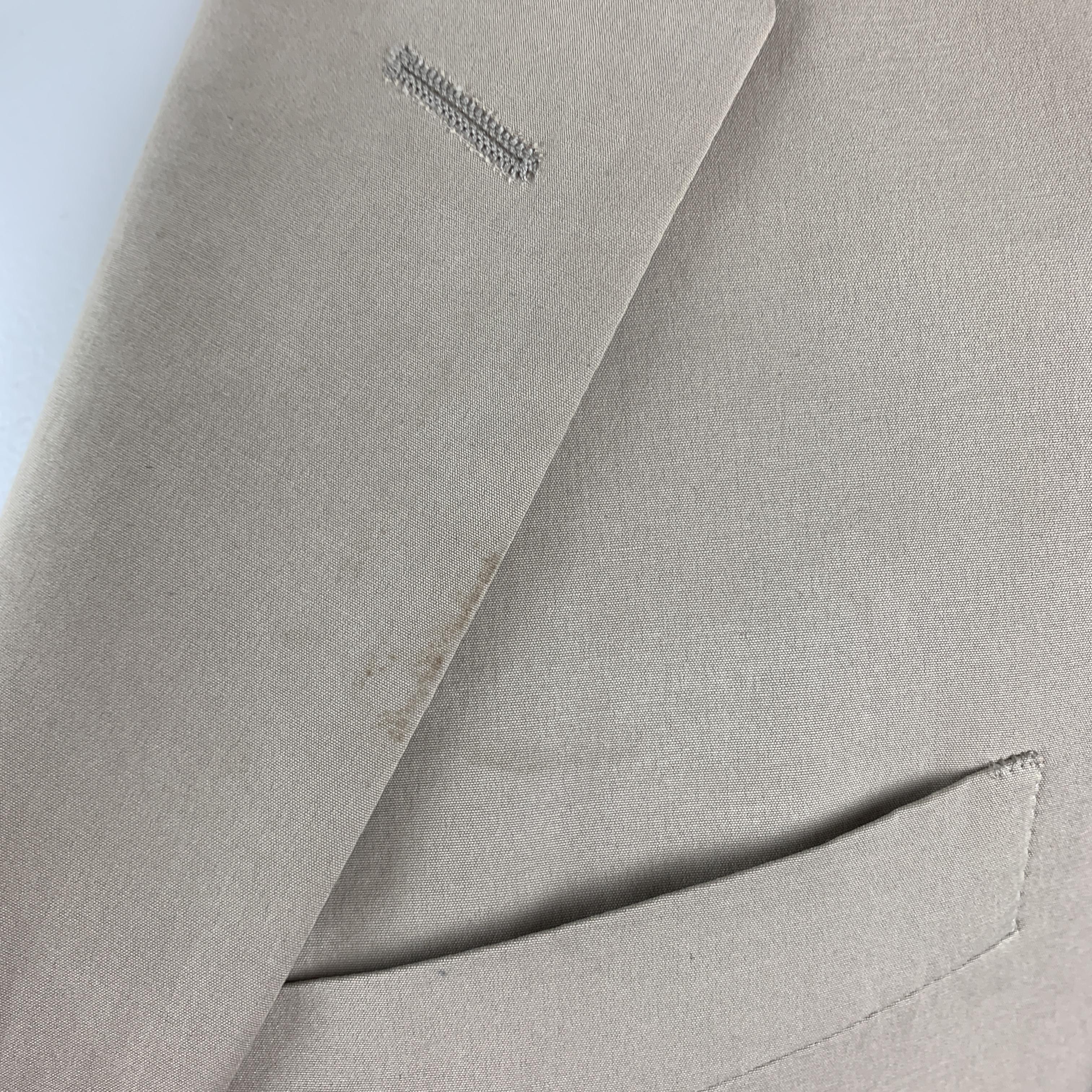 PRADA Size 38 Khaki Beige Cotton Blend Notch Lapel Sport Coat 2