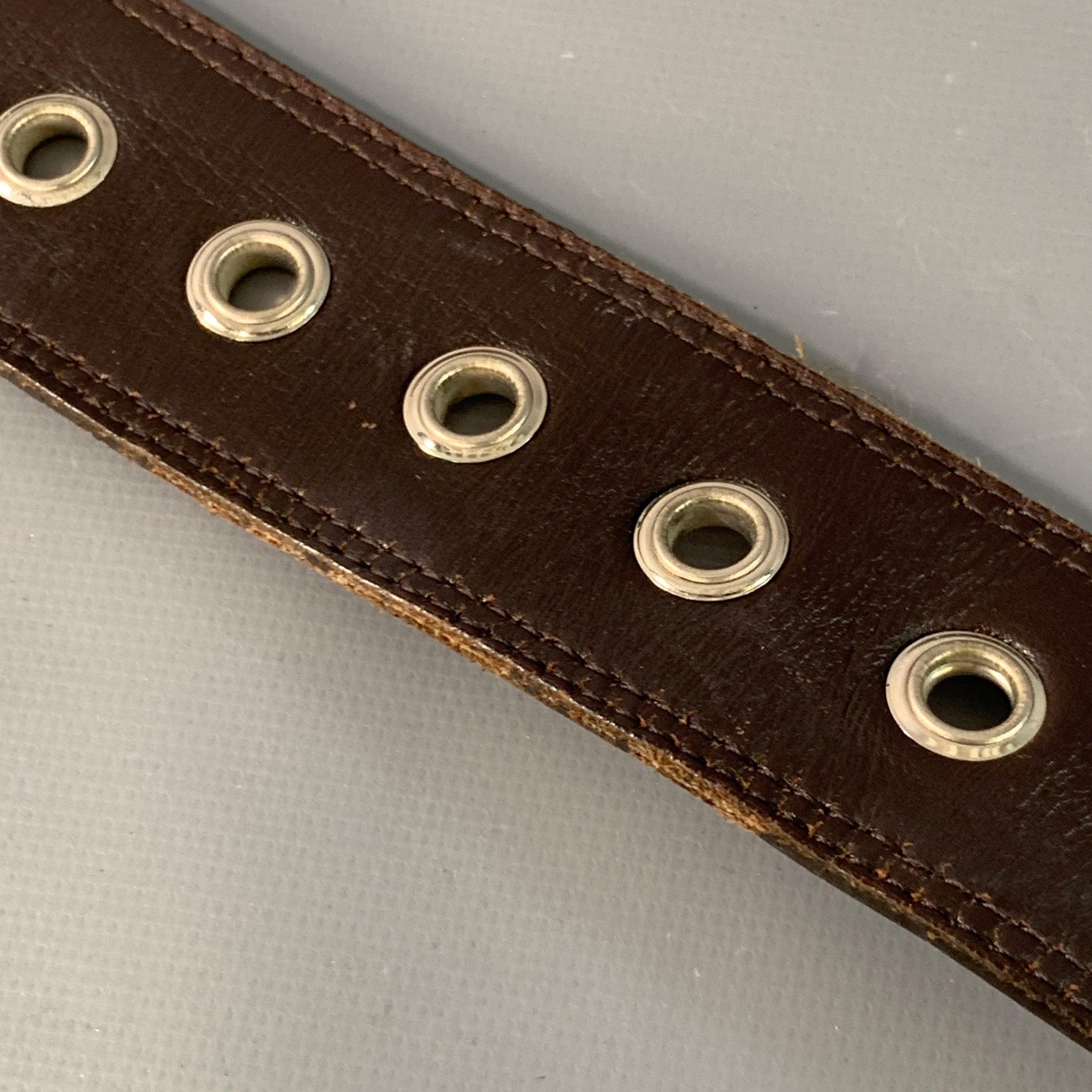 Prada Taglia 38 Cintura in pelle canvas marrone con logo, marrone e marrone. in vendita 6