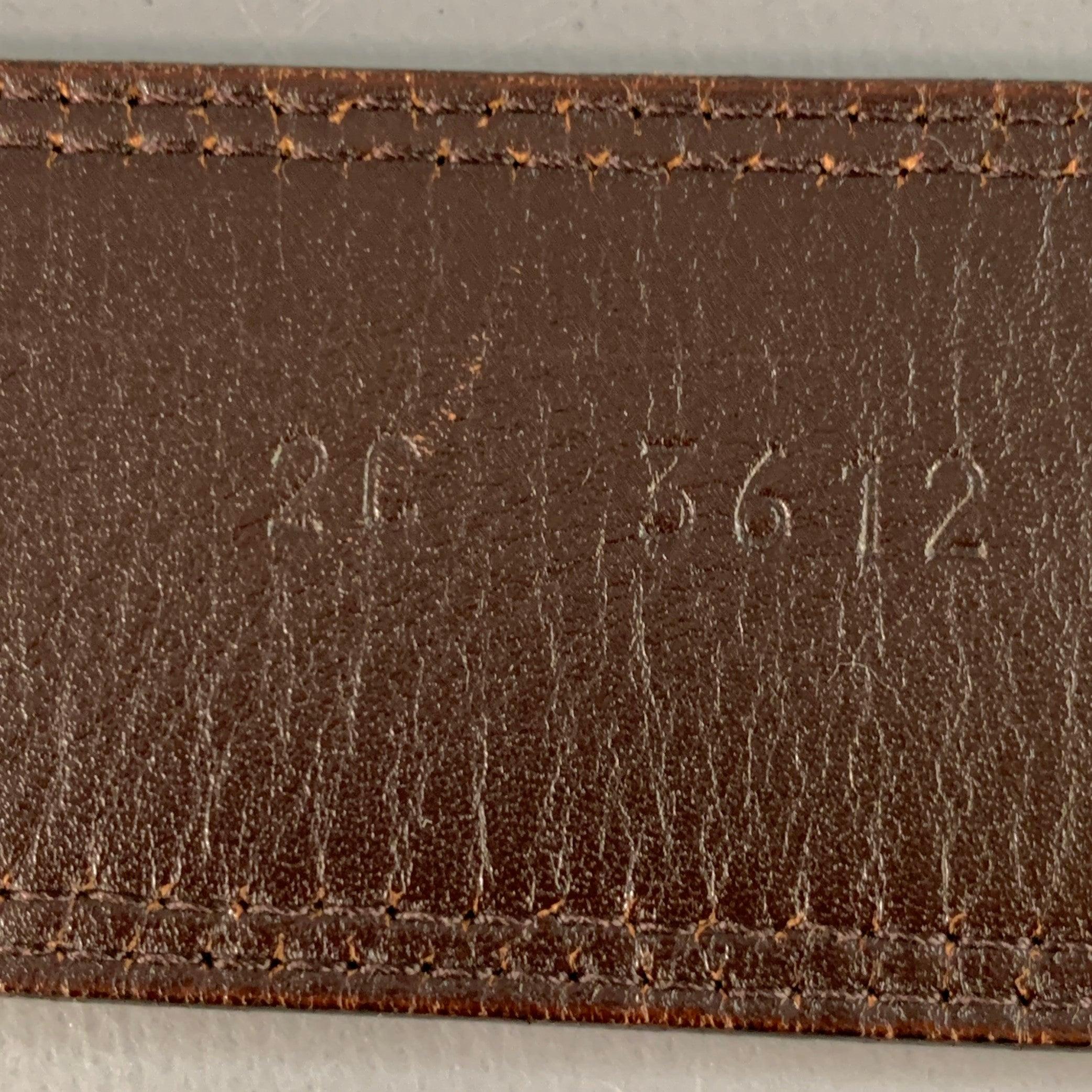 Prada Taglia 38 Cintura in pelle canvas marrone con logo, marrone e marrone. in vendita 4