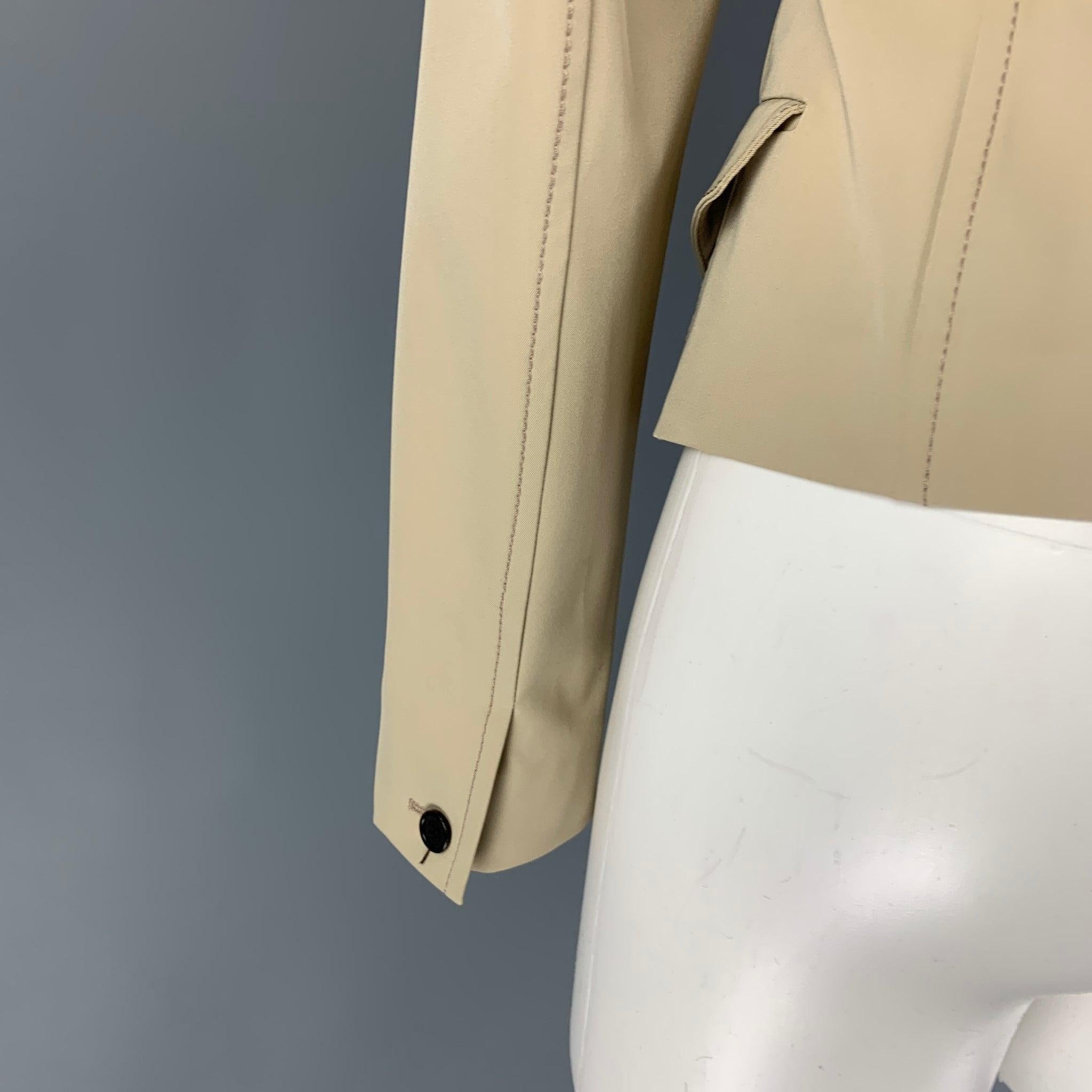 PRADA Veste beige à points contrastés en polyester taille 4 Pour femmes en vente