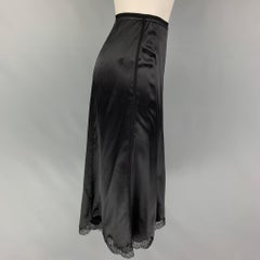 PRADA Größe 4 Schwarzer Seiden-Tulpenrock