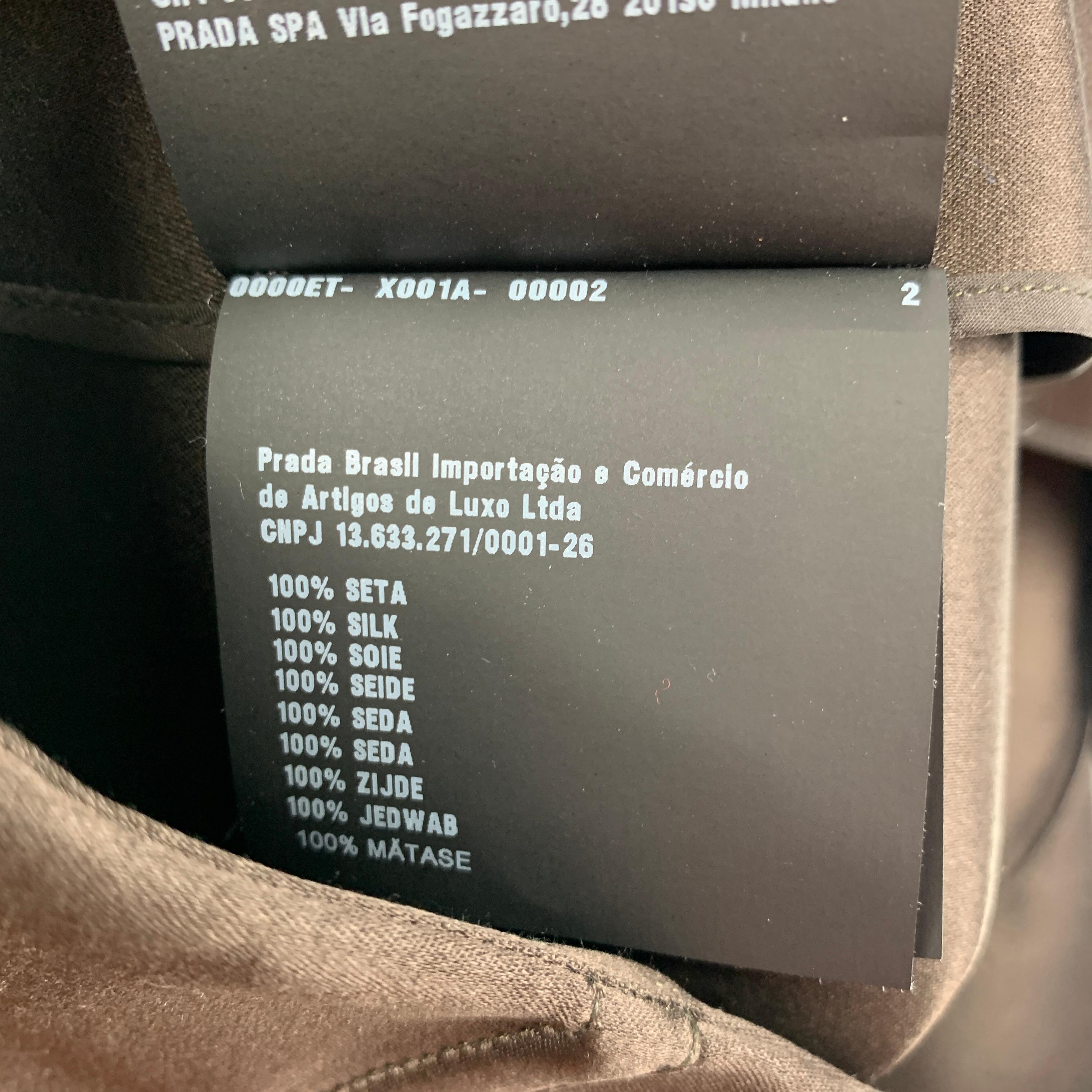prada satin mini skirt