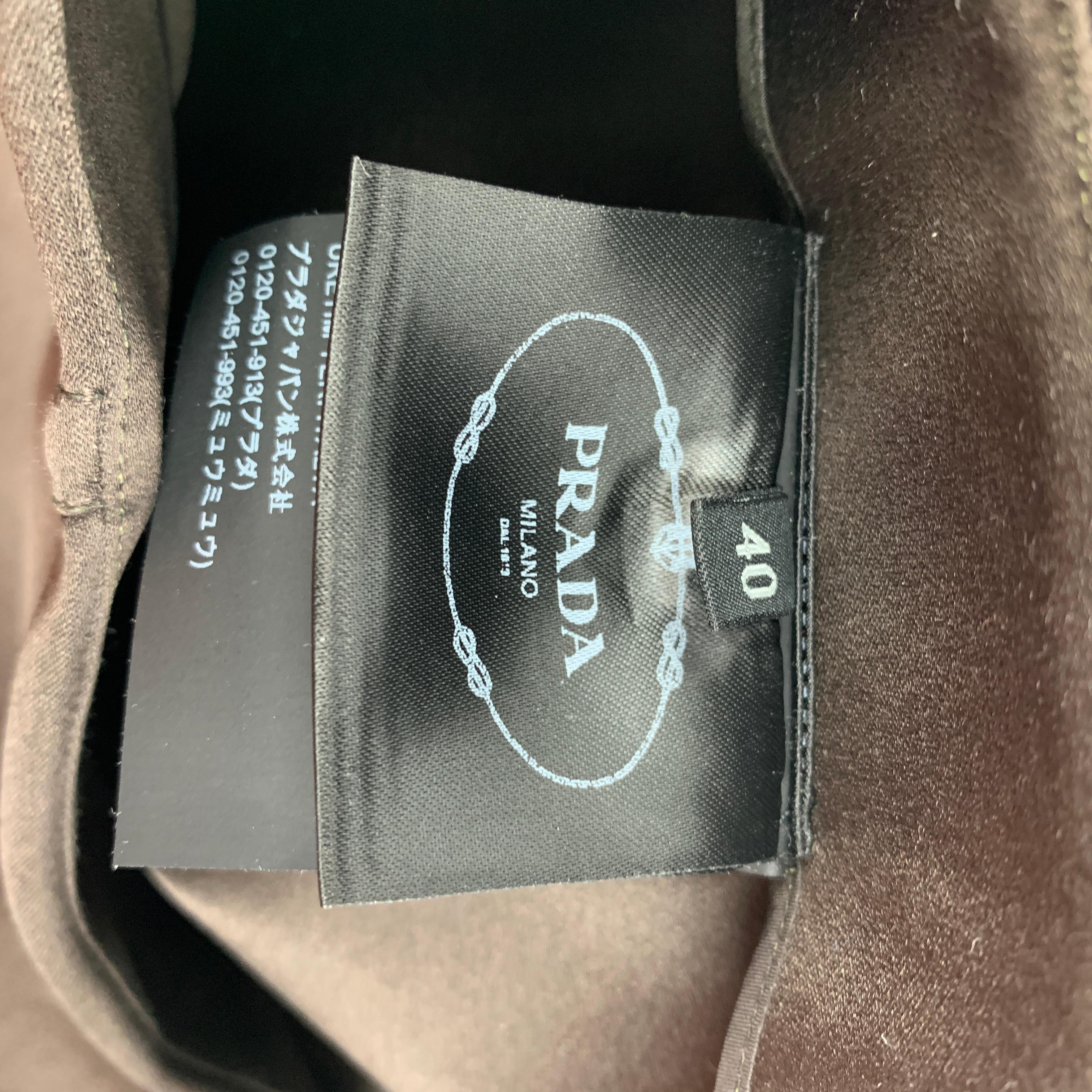 Black PRADA Size 4 Brown Double Satin Silk Mini Skirt
