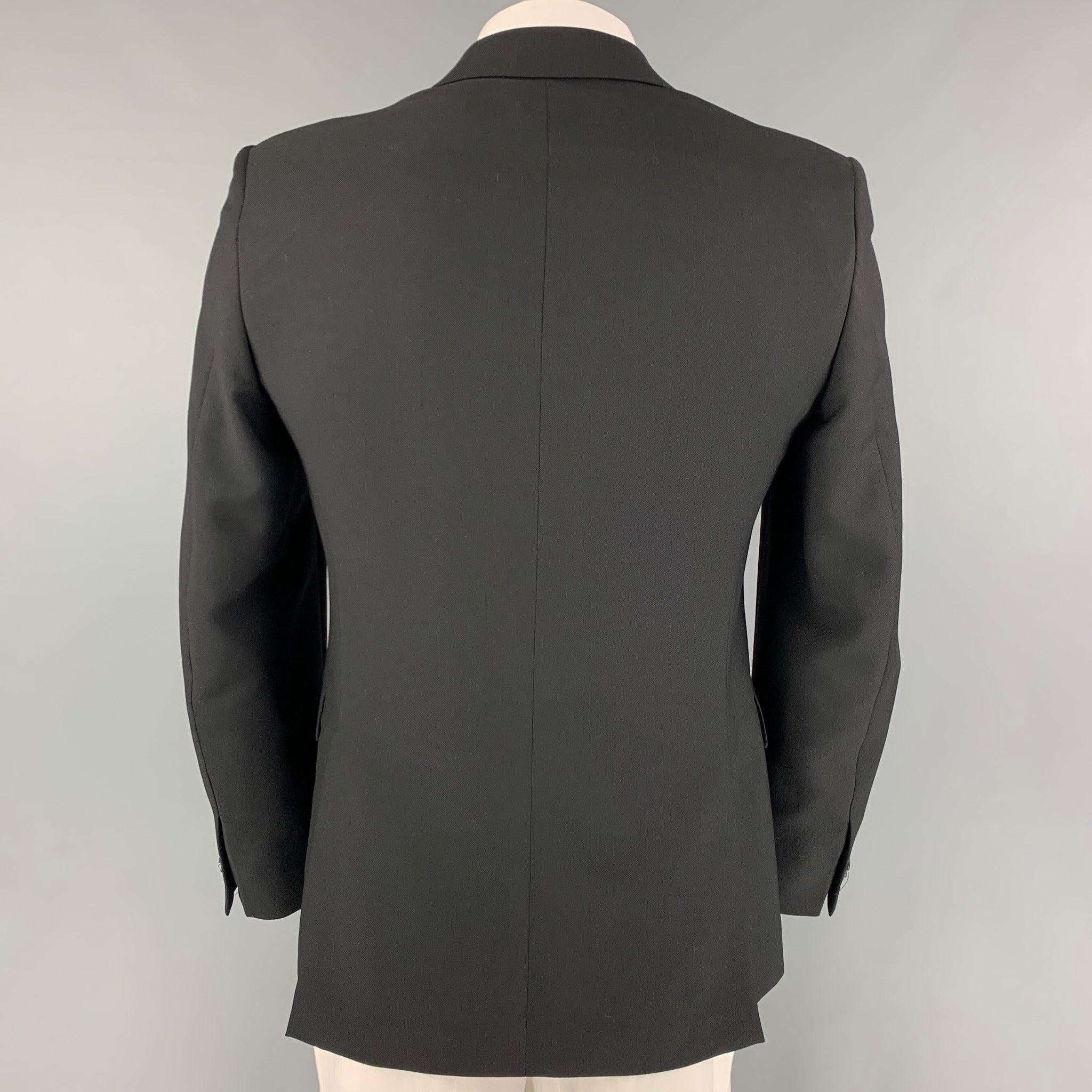 PRADA Size 40 Black Wool Mohair Sport Coat In Good Condition For Sale In San Francisco, CA