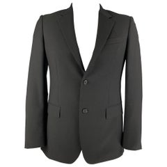 PRADA Manteau de sport en laine et mohair noir Taille 40