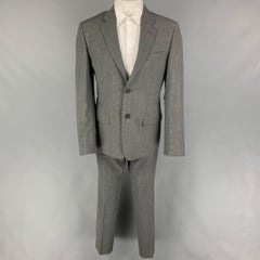 PRADA Size 40 Grey Silver Pinstripe Virgin Wool Silk Suit