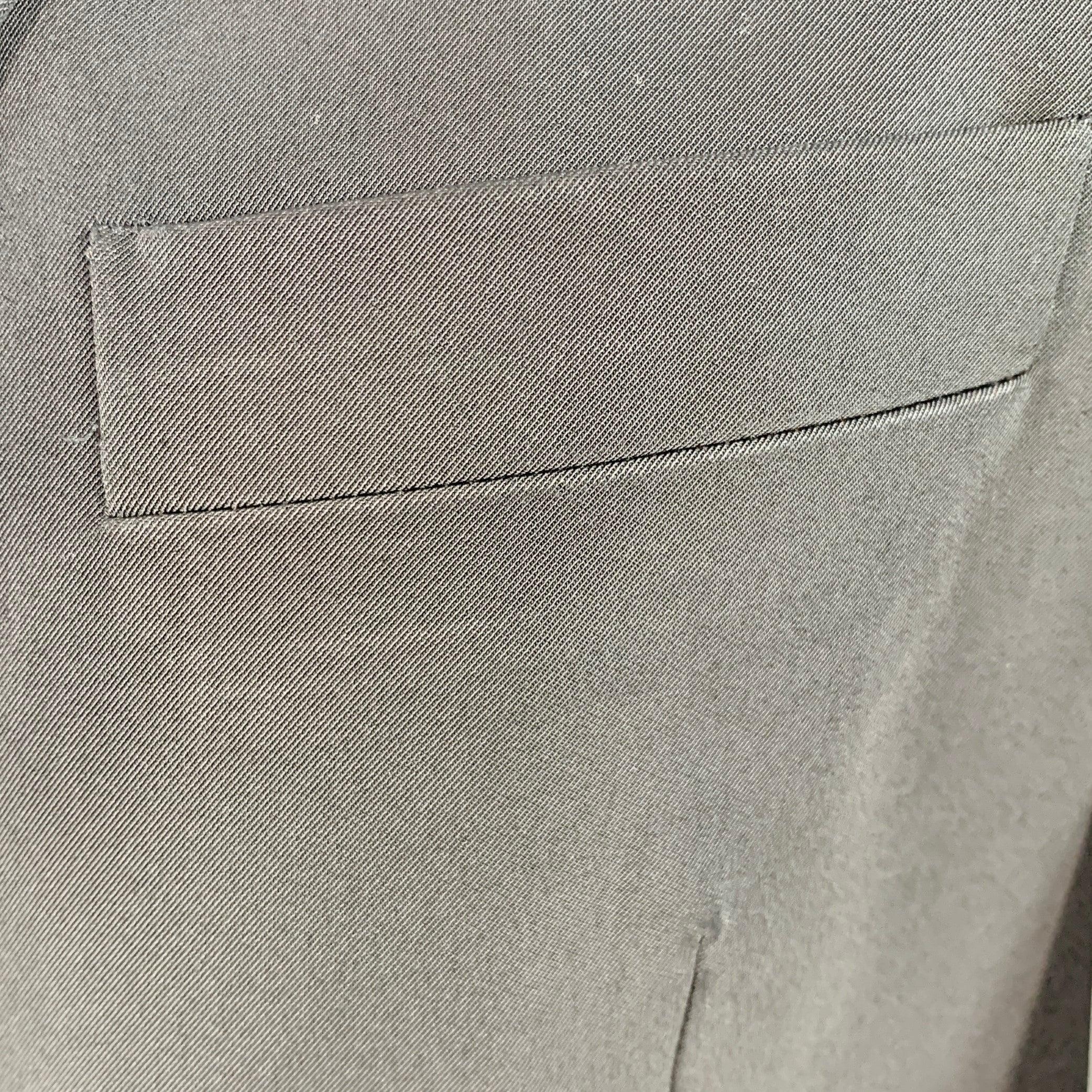 PRADA Taille 40 Regular Noir Polyester Blend Notch Lapel Three Button Sport Coat en vente 2