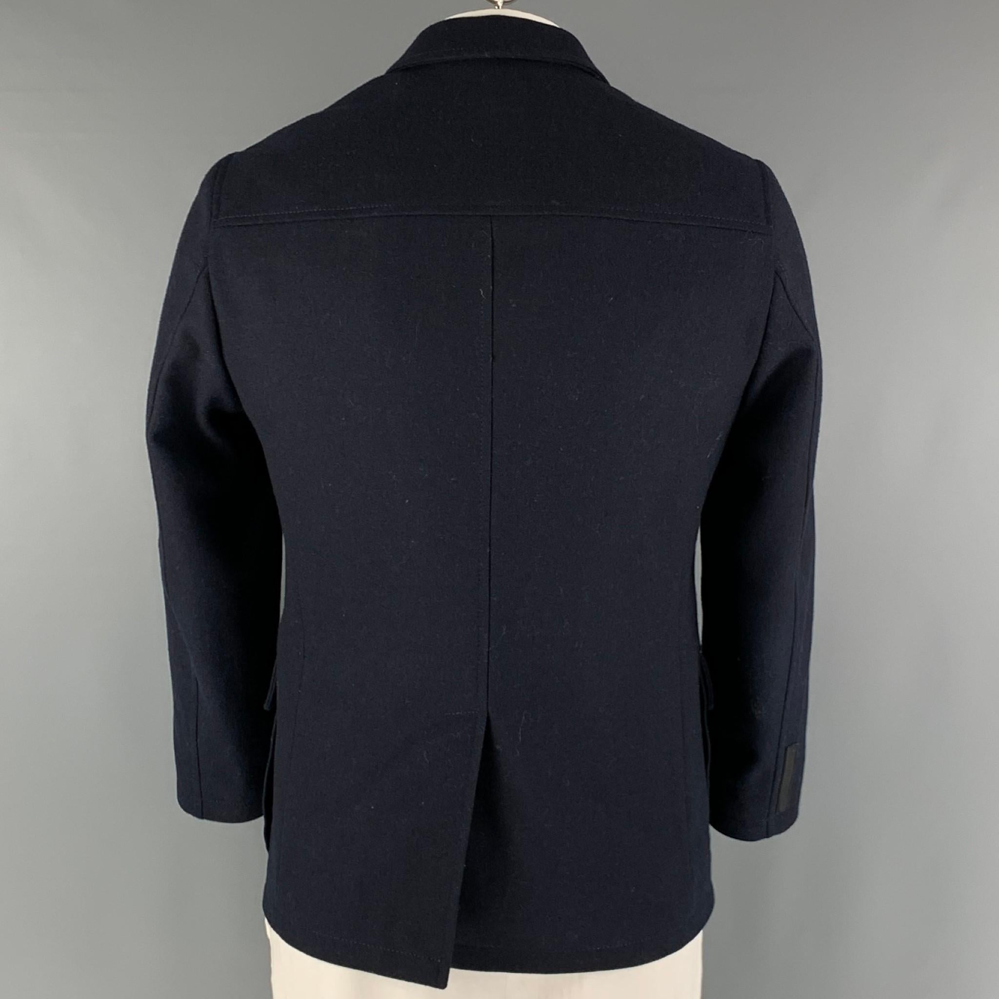 Men's PRADA Size 42 Navy Wool Single breasted Jacket