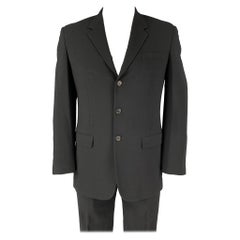 PRADA Anzug Größe 42 Regular Schwarz Schurwollmischung Notch Revers