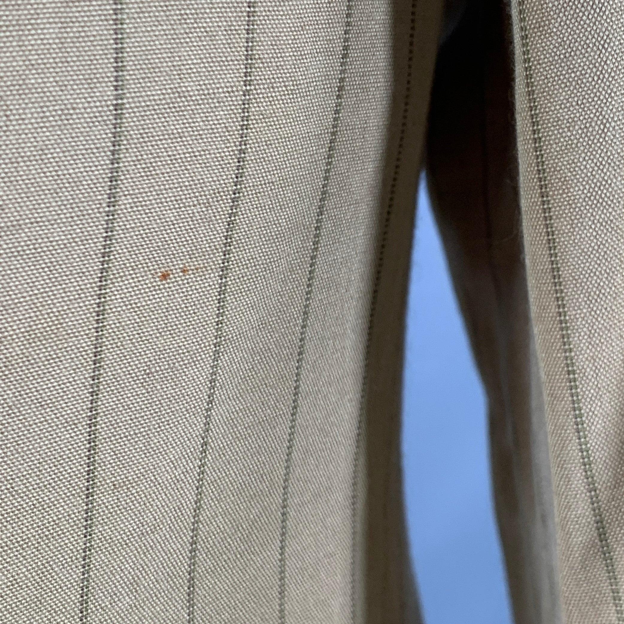 PRADA Size 44 Regular Tan Brown Pinstripe Viscose Linen Sport Coat For Sale 2