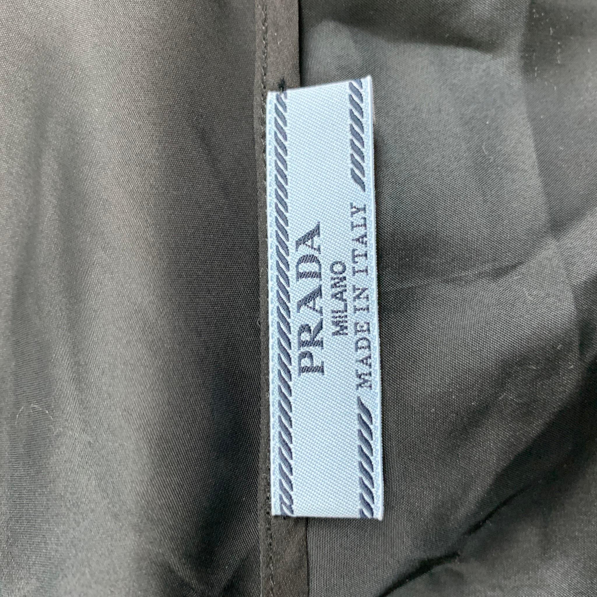 Women's PRADA Size 6 Black Nylon Crystal Tulle Mini Skirt