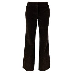 PRADA Size 6 Brown Corduroy Flat Front Casual Pants