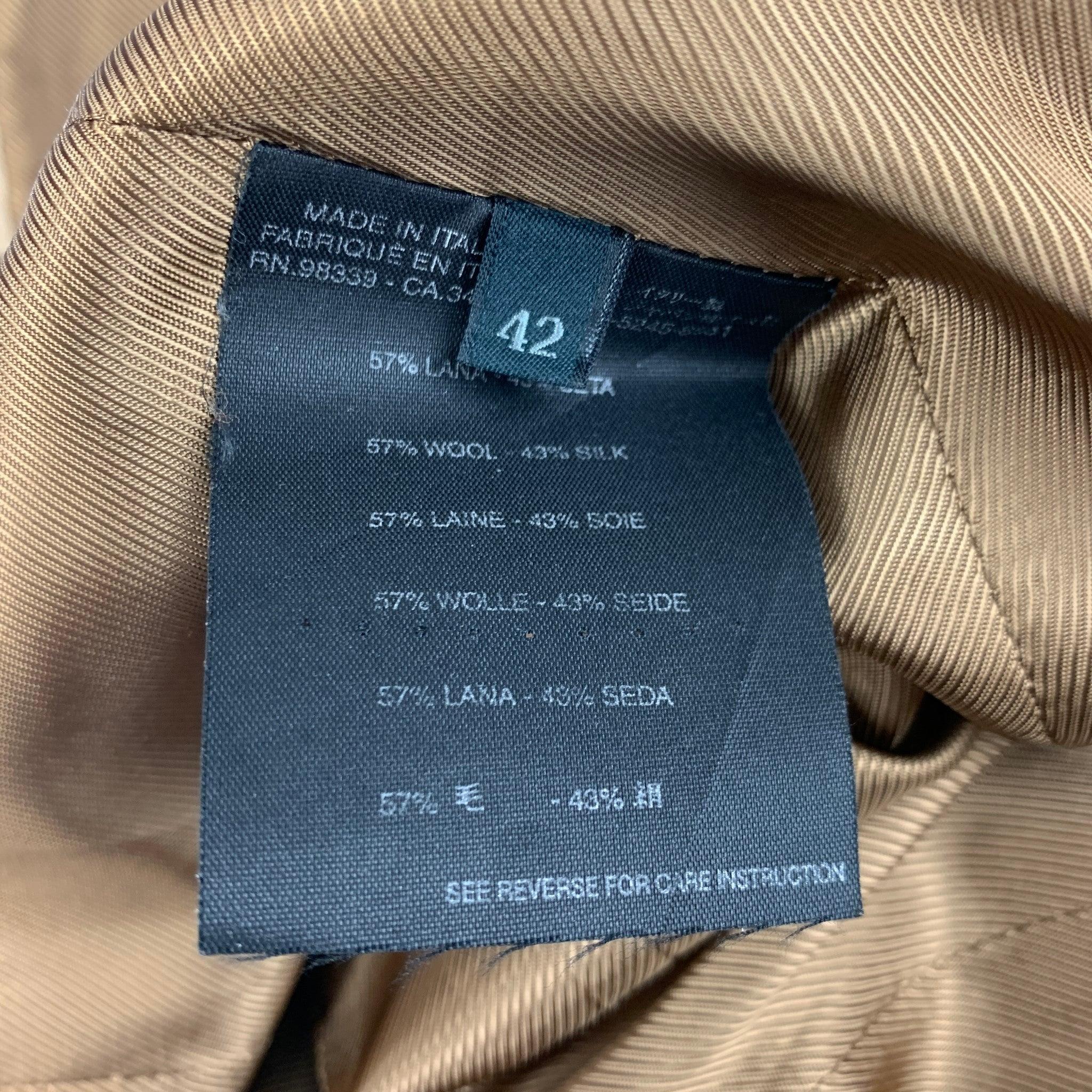PRADA Taille 6 Copper Wool Silk Single Breasted Jacket Blazer Pour femmes en vente