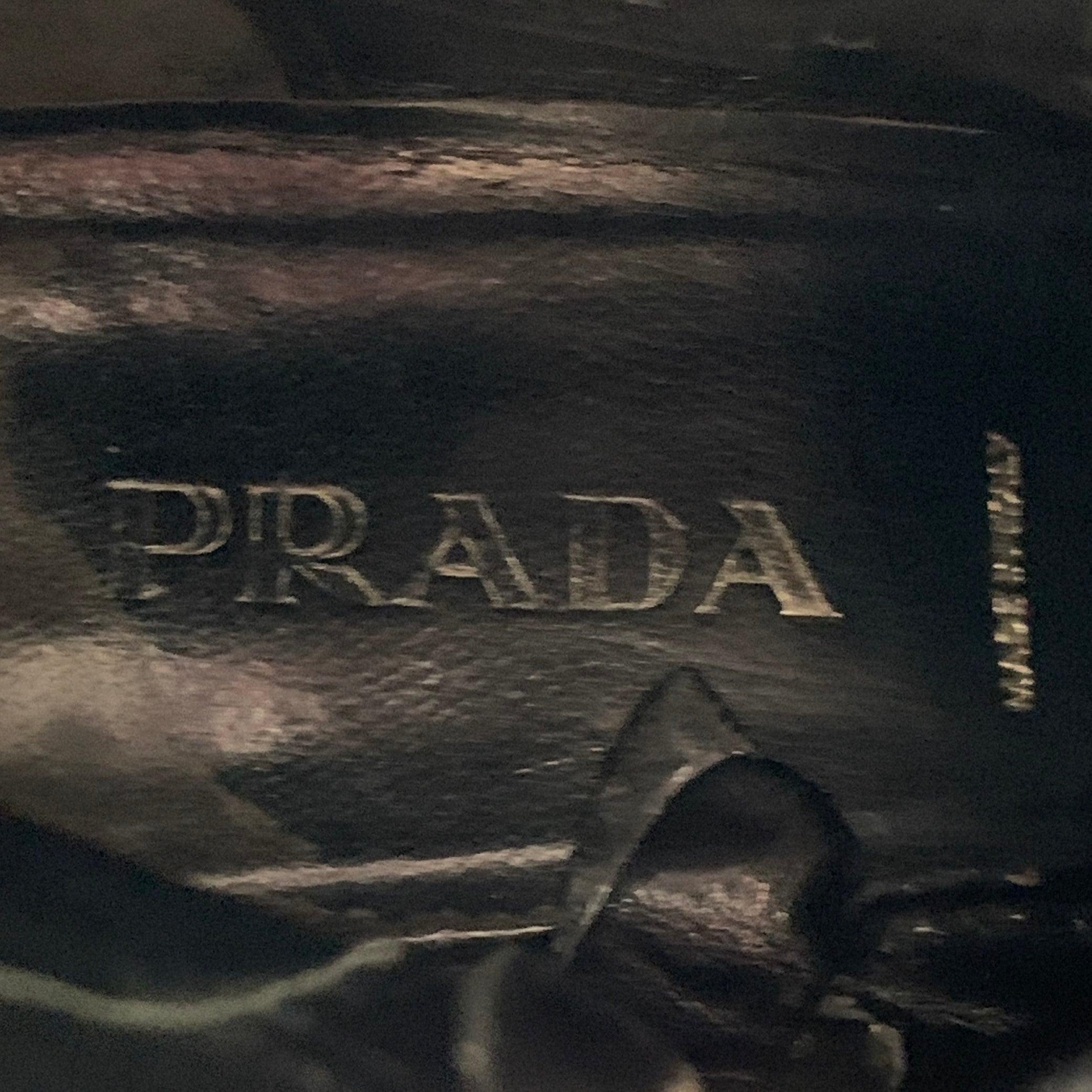 PRADA Size 7 Black Leather Kitten Heel Side Zipper Belted Ankle Boots For Sale 3