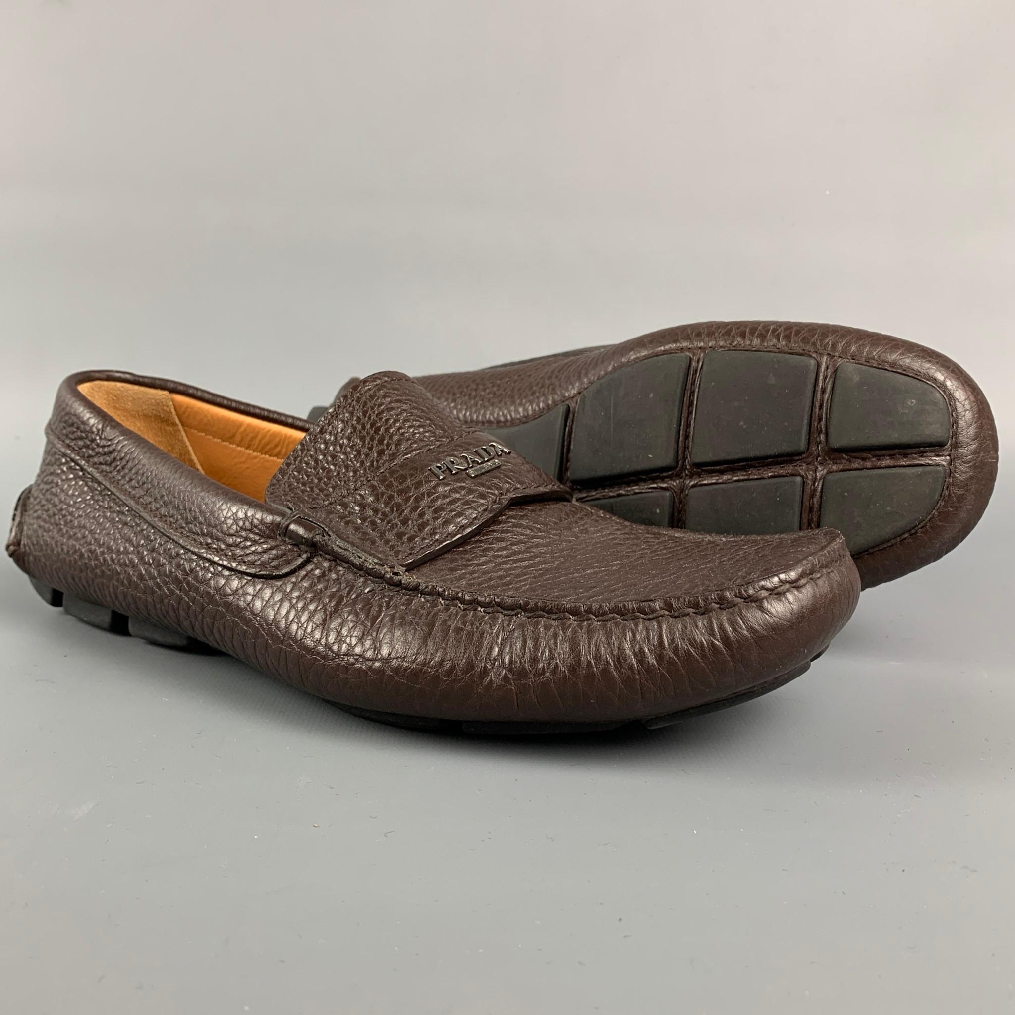 prada brown loafers