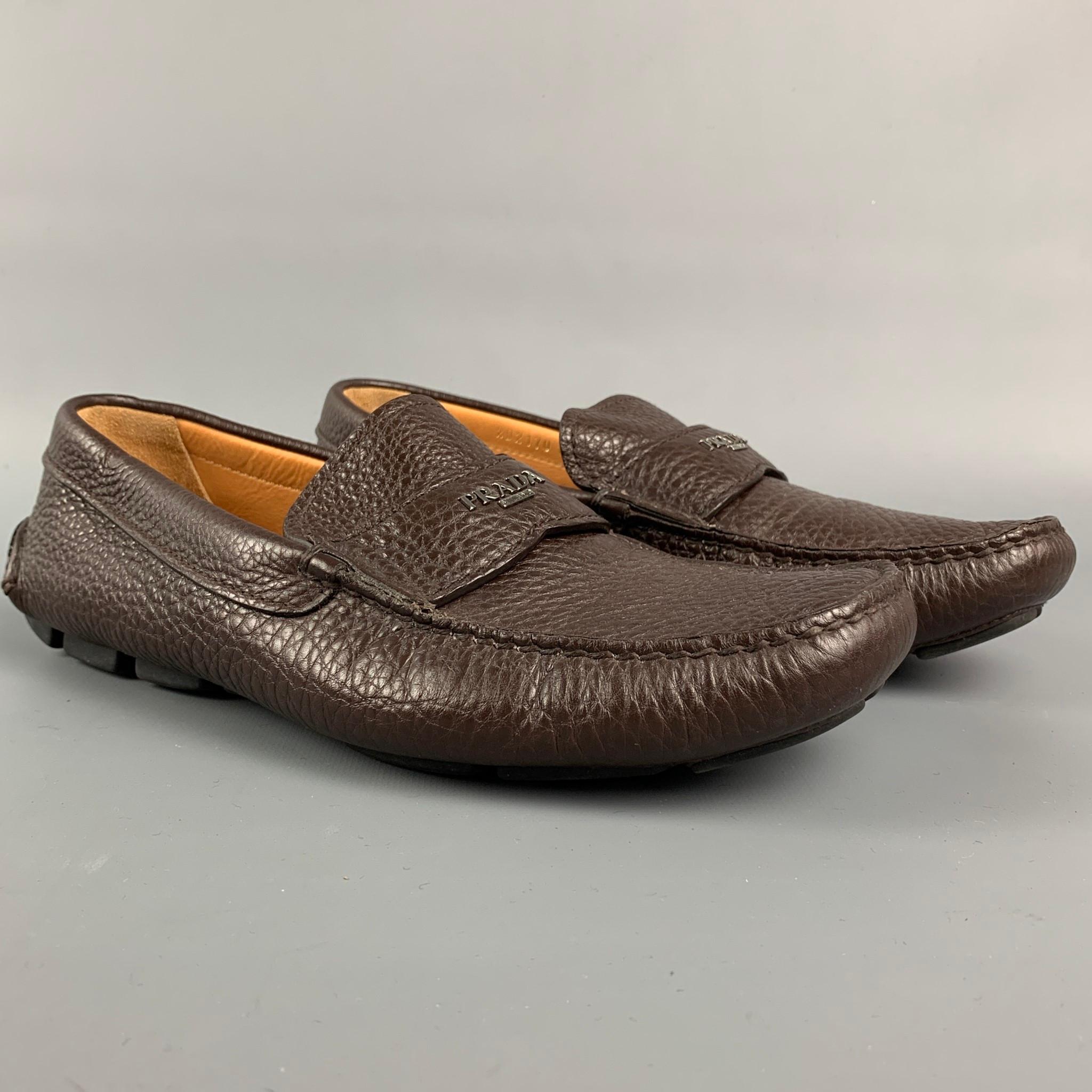 prada loafers brown